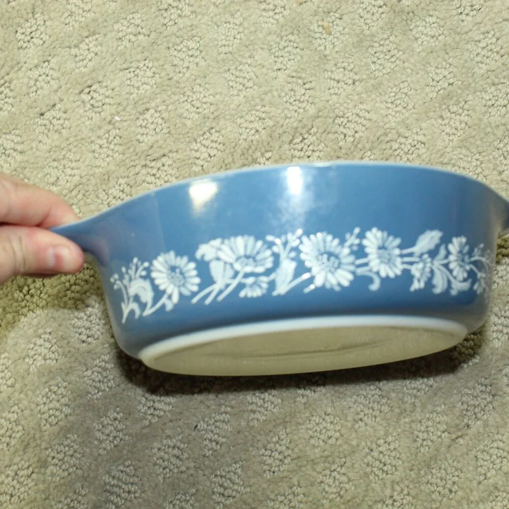 Pyrex Vintage Colonial Mist 471-B / 473-B Casserole Bowl Set of 2 No Lids